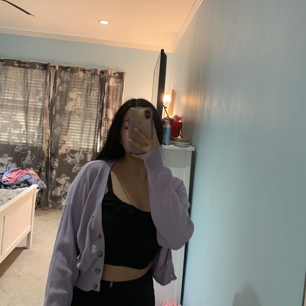 CROPPED CARDIGAN (LAVENDER)